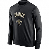 Men's New Orleans Saints Nike Black Sideline Circuit Performance Sweatshirt,baseball caps,new era cap wholesale,wholesale hats
